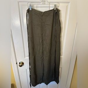 Forever 21 Olive Maxi Wrap Skirt